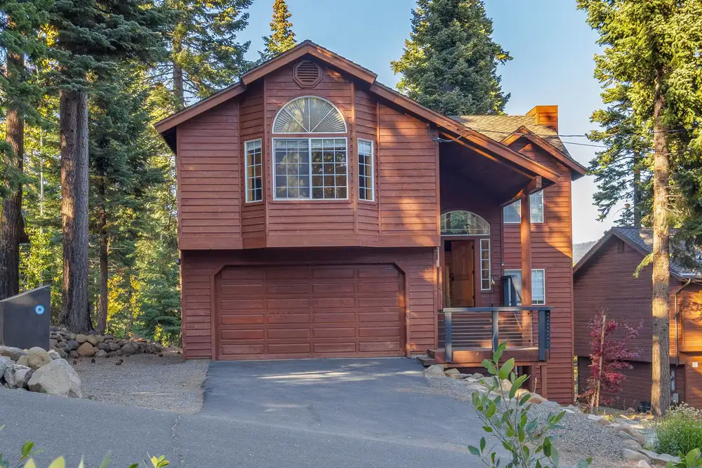 Front of house, Lakeview Grandeur, an MG home in Carnelian Bay