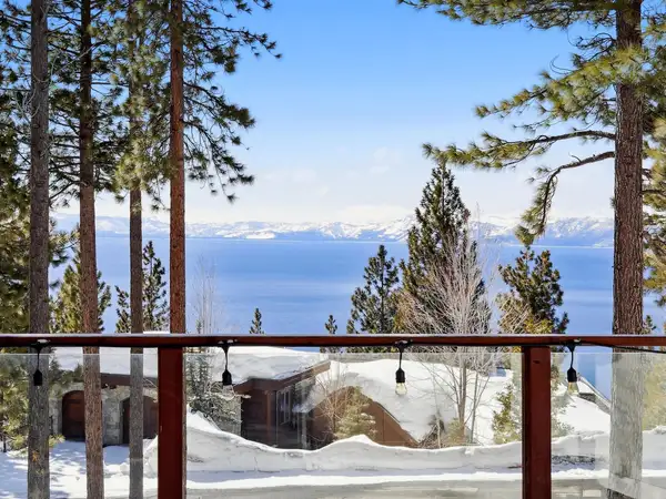 Winter view of Lake Tahoe from the deck at Lake View Treasure