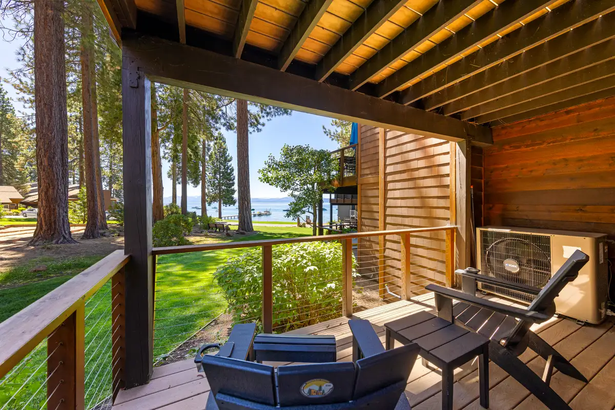 Outside deck attached to Master bedroom, Lakeside Luxe Retreat