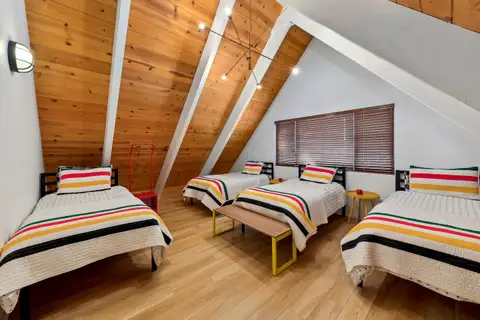 Bedroom #3 with 4 twin beds, Patton's Pfeiffer Cabin