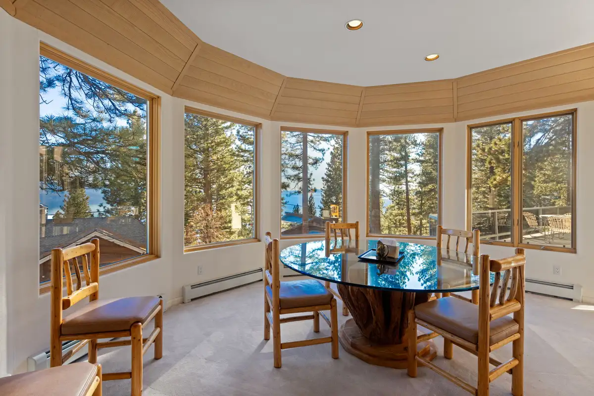 Dining area on 2nd floor, 90s Tahoe Time Capsule