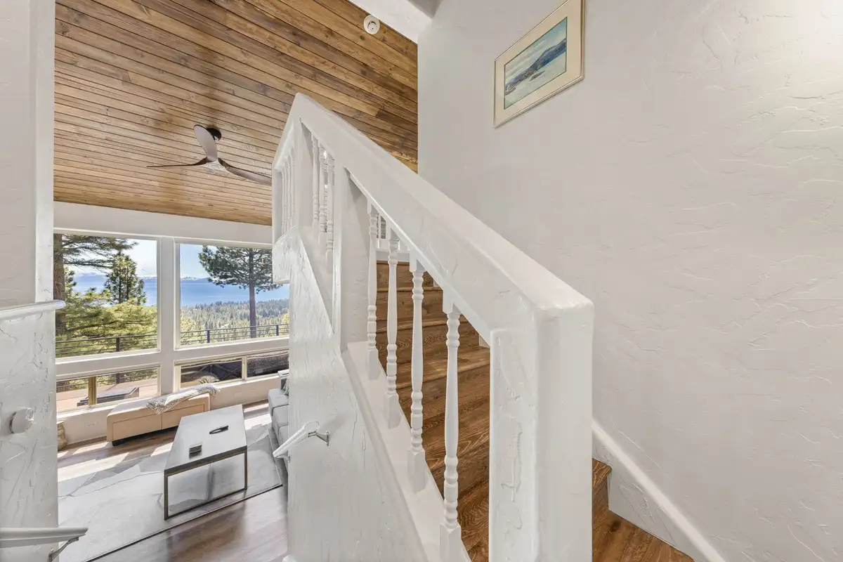 Upstairs to the tv/game room, Lakeview Haven in Incline Village