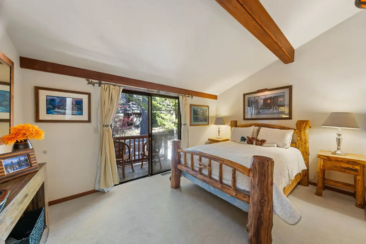 Second bedroom with queen bed on 1st floor, Incline Lakeside Haven