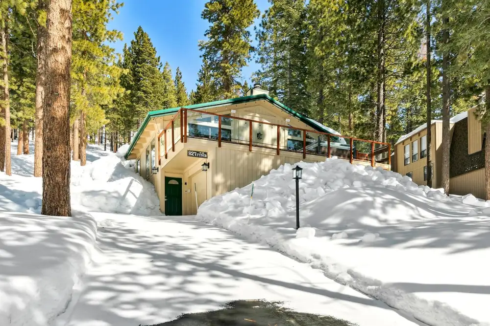 Front of house, Lake View Treasure, an MG home in Incline Village