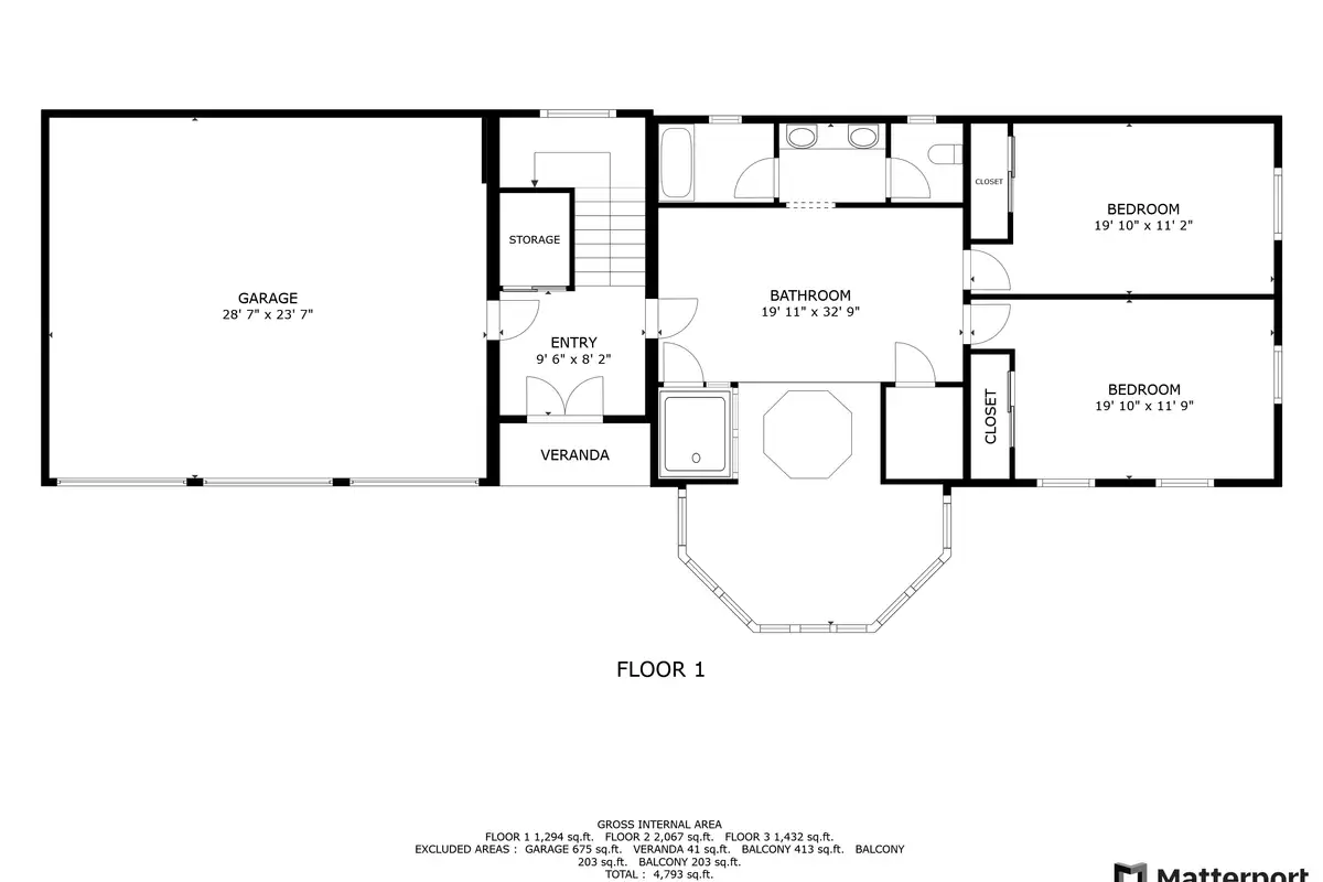 Floor plan of the first floor, 90s Tahoe Time Capsule