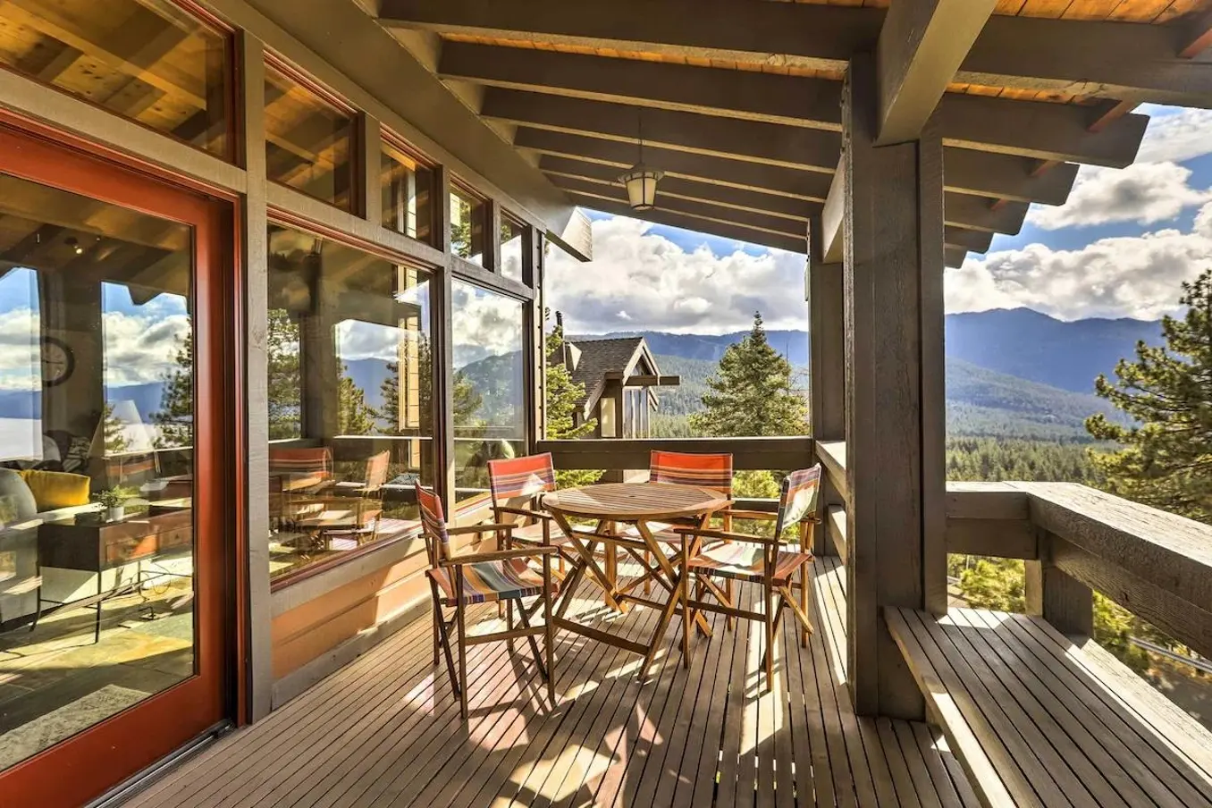 The deck at Lakeview Oasis, an MG home in Incline Village