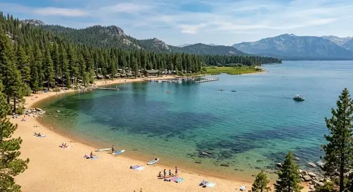 Meeks Bay on the West Shore of Lake Tahoe on a clear summer day