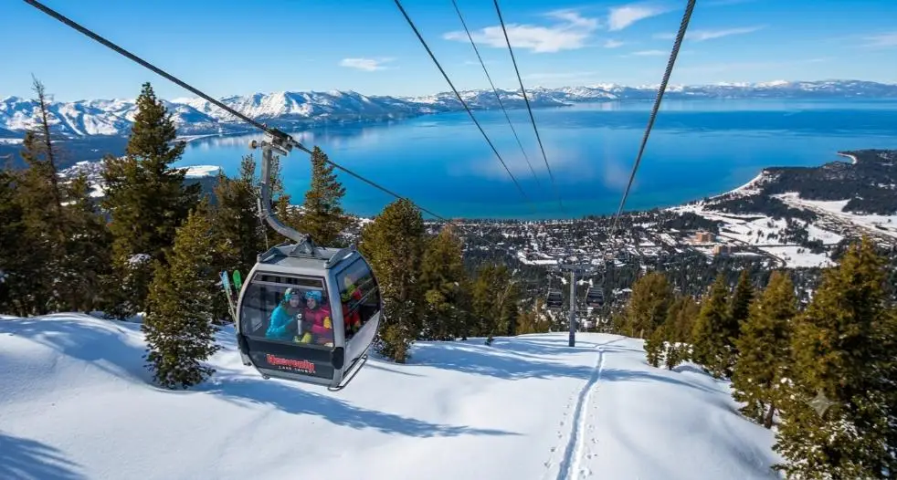 Heavenly gondola above South Lake Tahoe
