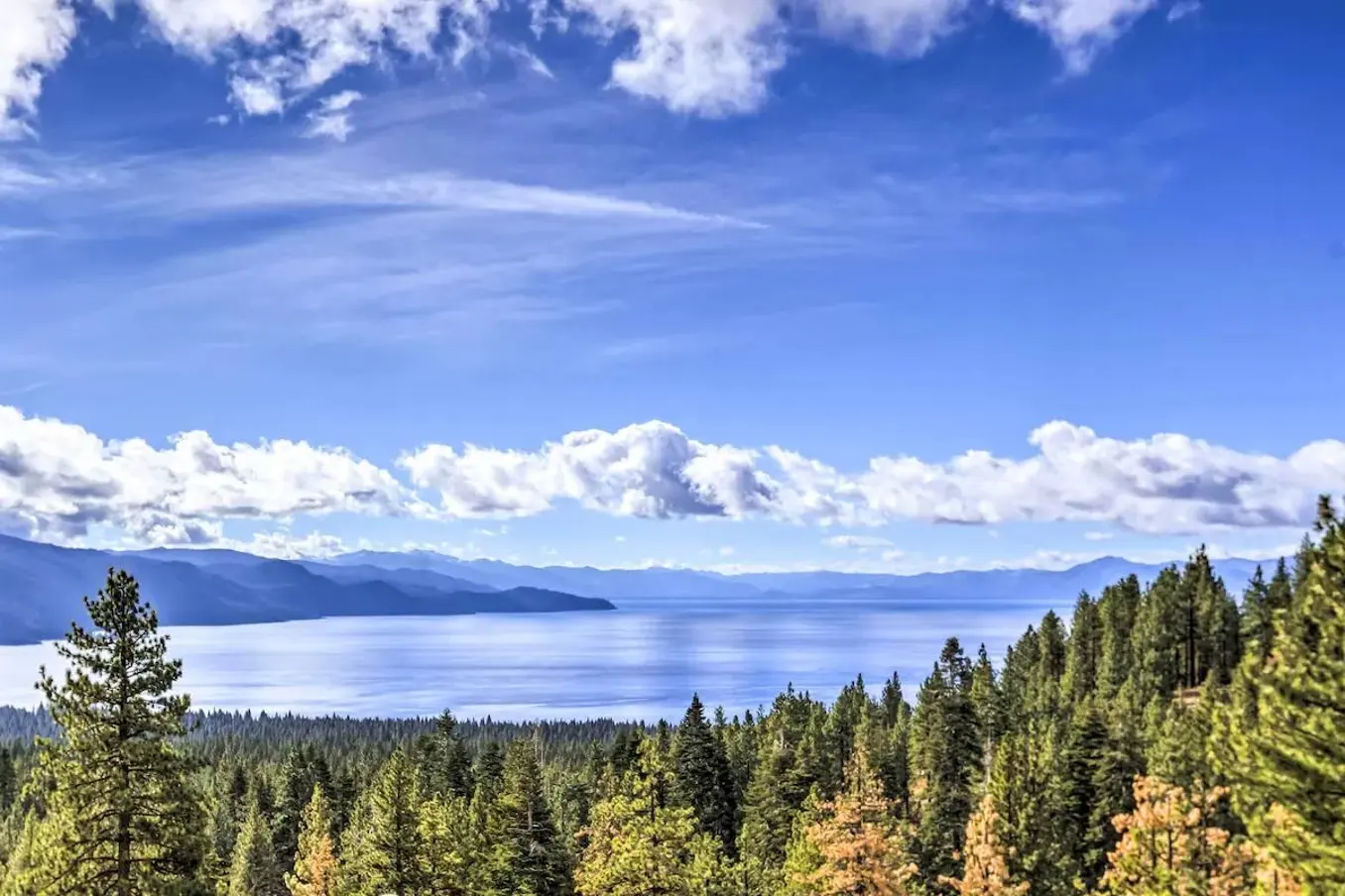The view from the deck at Lakeview Oasis, an MG home in Incline Village