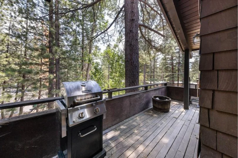 Outdoor BBQ grill ready for group cookouts at Incline Tranquil Loft in Incline Village