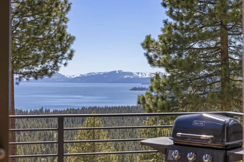 Outdoor BBQ grill ready for group cookouts at Lakeview Haven in Incline Village in Incline Village